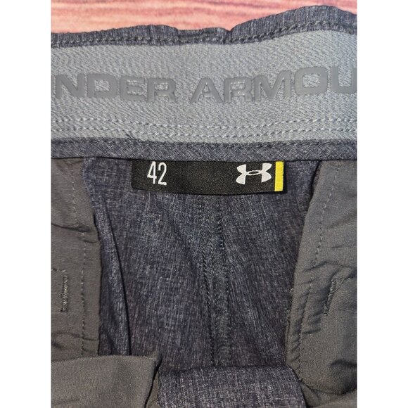 Under Armour Mens Gray Heathered Golf Shorts Size 42 - Picture 3 of 7